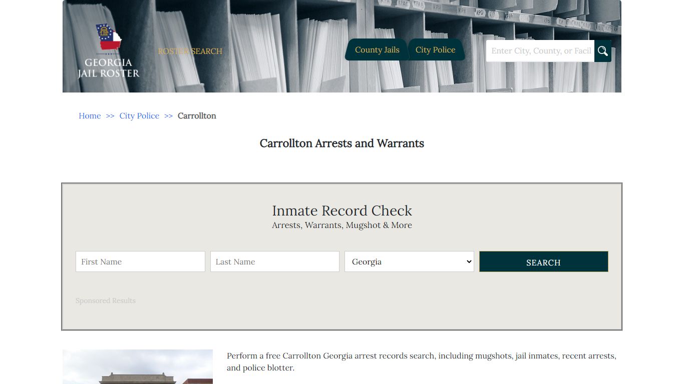 Carrollton Arrests and Warrants | Georgia Jail Inmate Search